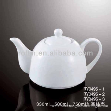 healthy durable white porcelain oven safe teapot with lid